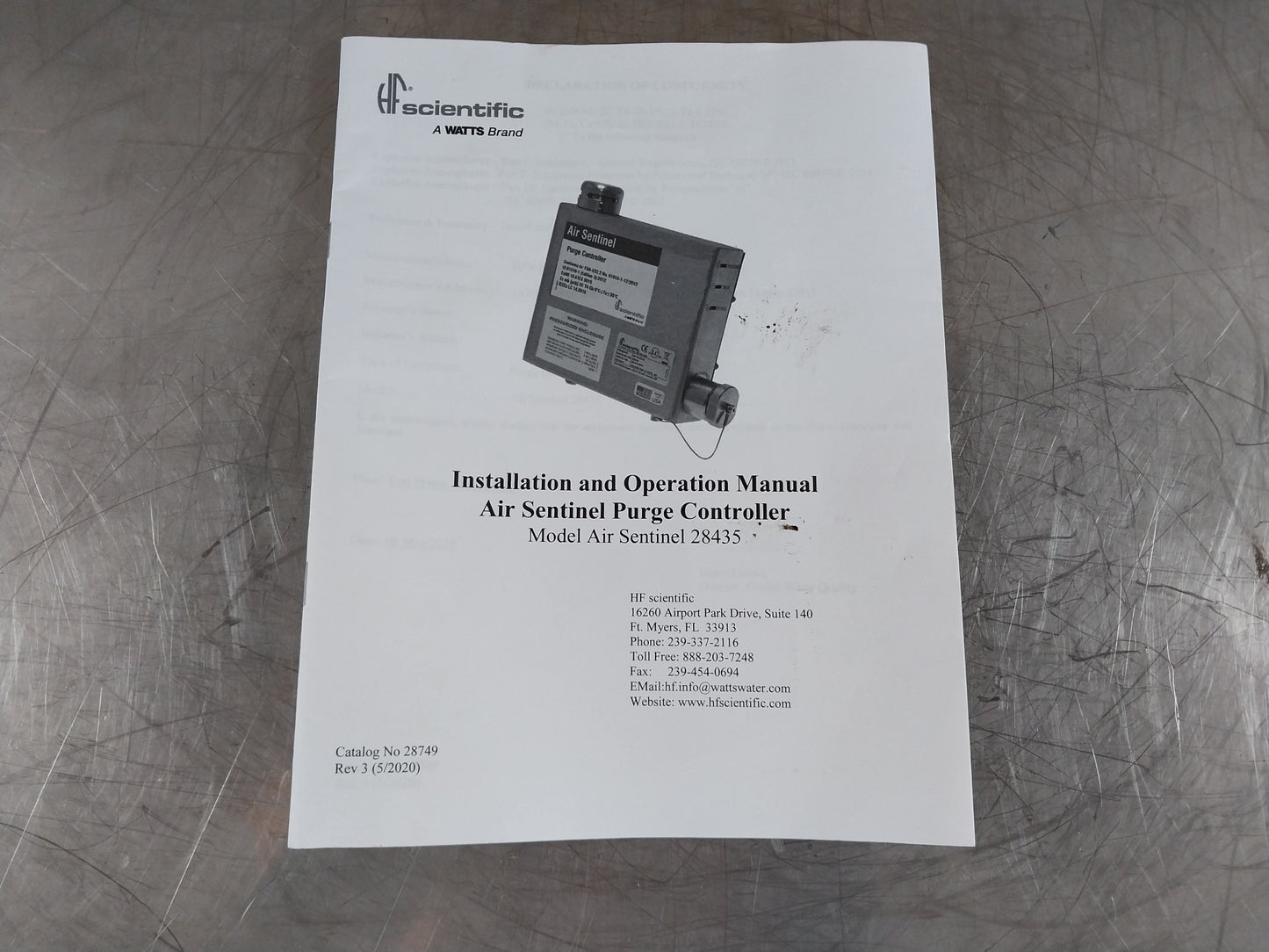 HF SCIENTIFIC TCL 4 ECS-Ex2 TRO MONITOR AIR SENTINEL PURGE CONTROLLER