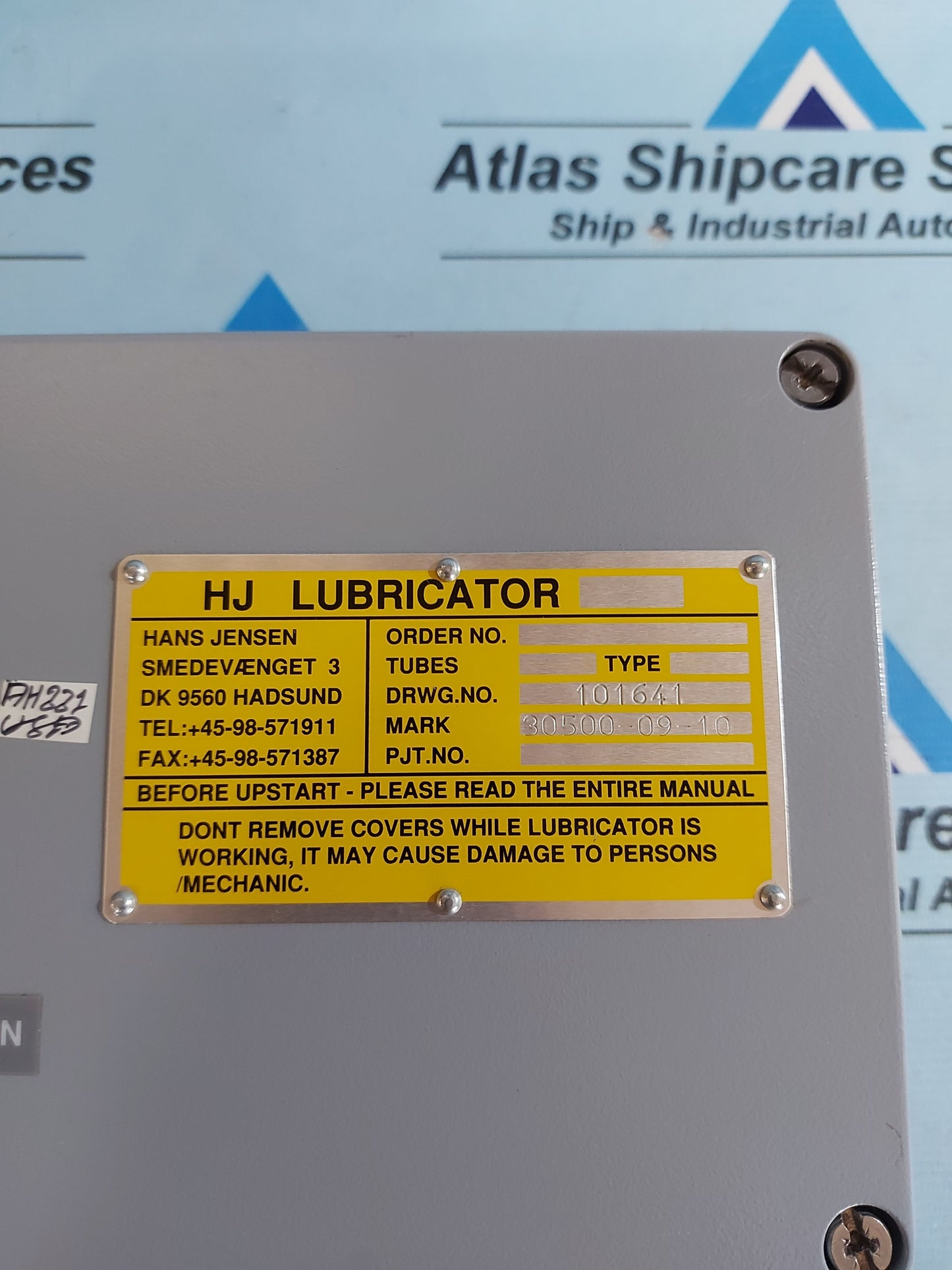 HJ LUBRICATOR 101641 PANEL