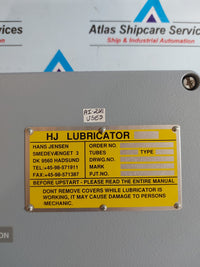 HJ LUBRICATOR 101641 PANEL