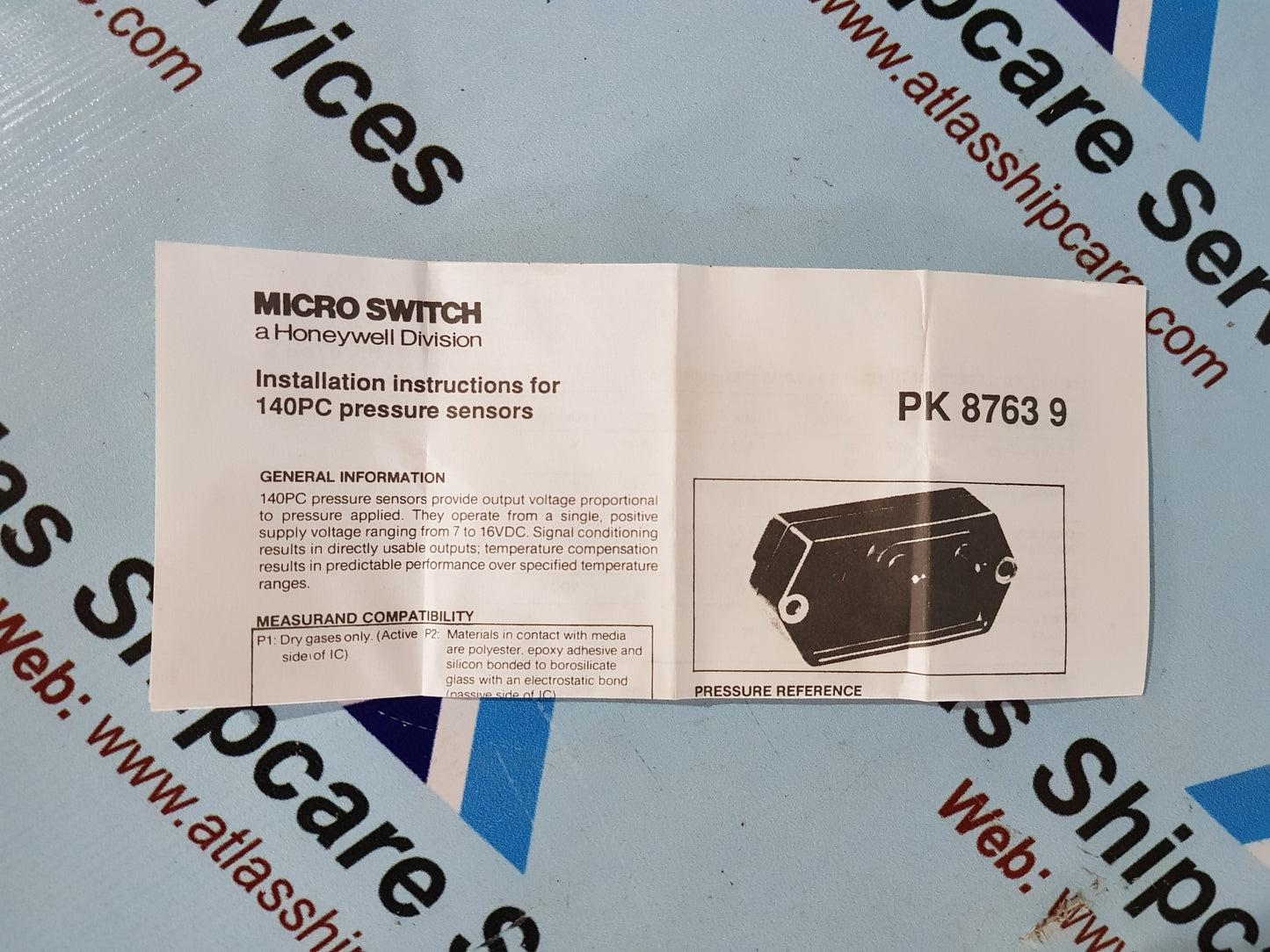 HONEYWELL 142PC30A PRESSURE SENSOR MICRO SWITCH