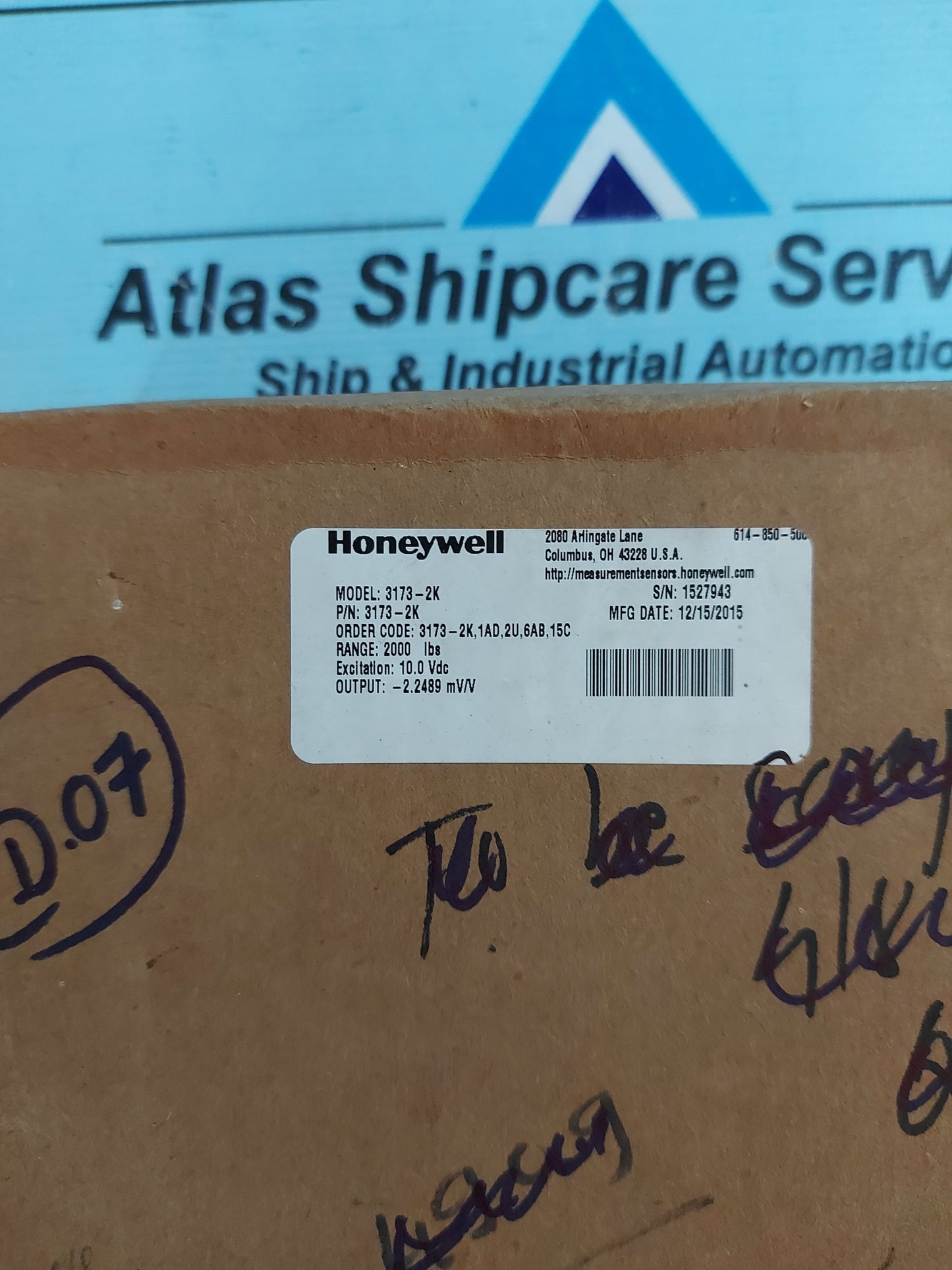 HONEYWELL 3173-2K SENSING AND CONTROL 2000 lbs