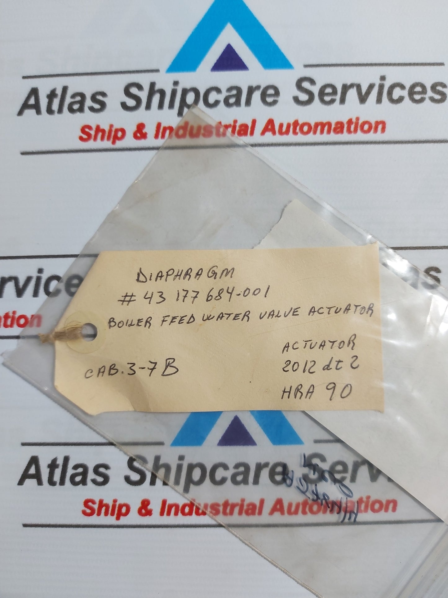 HONEYWELL 43177684.001 DIAPHRAGM BOILER FEED WATER VALVE ACTUATOR