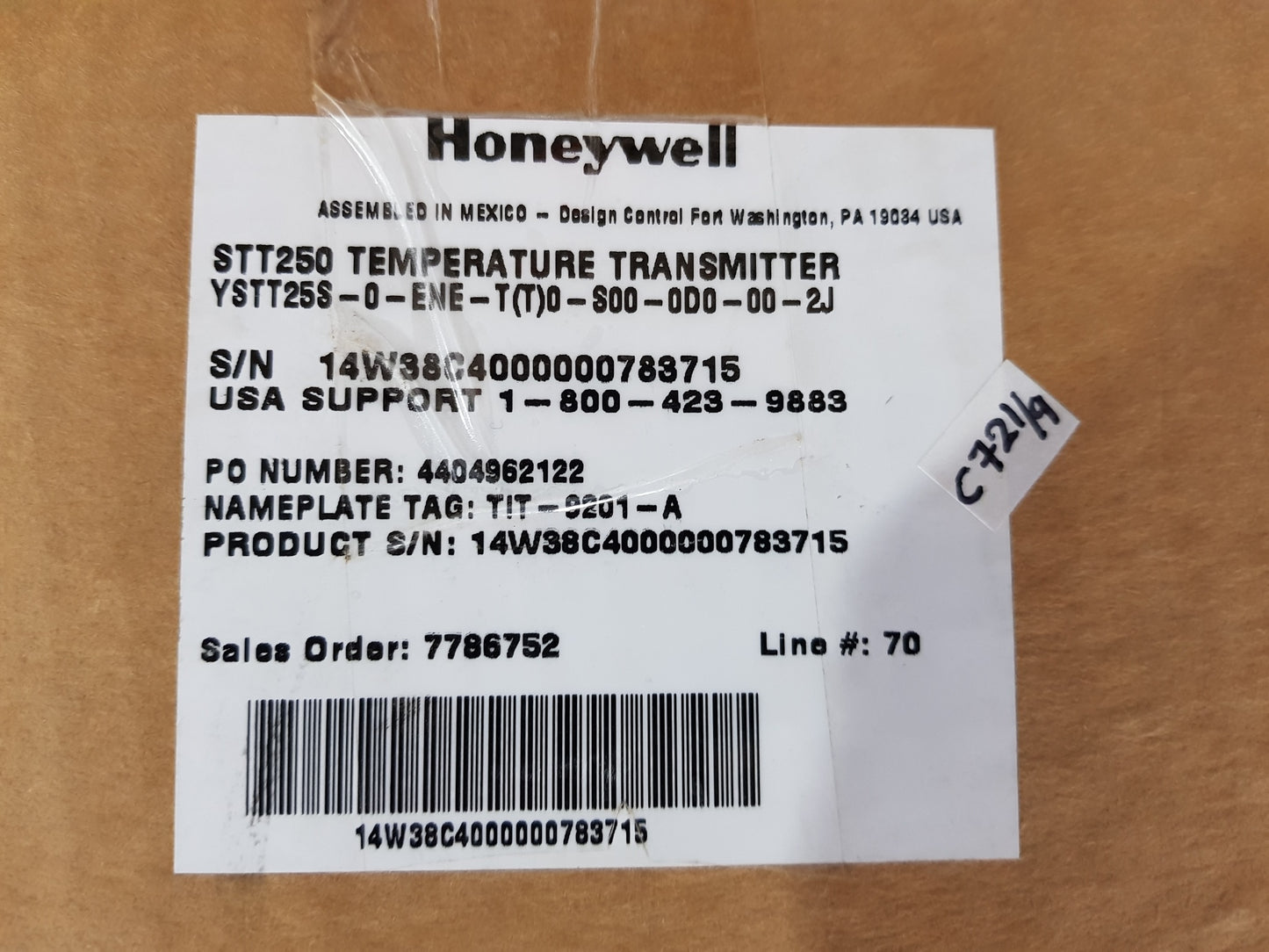 HONEYWELL STT3000 TEMPERATURE TRENSMITTER