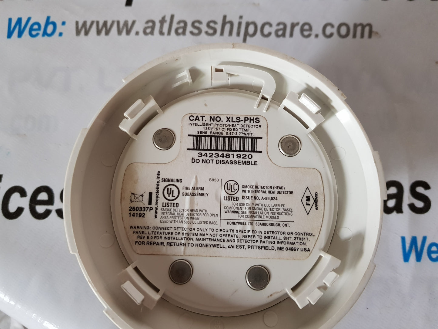 HONEYWELL XLS-PHS PHOTO HEAT DETECTOR FIRE ALARM