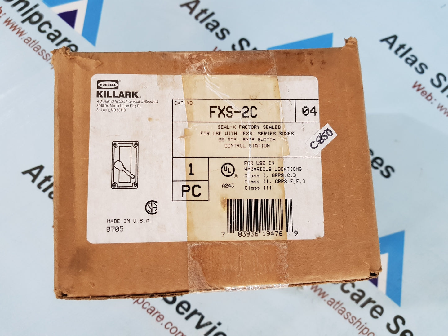 HUBBELL KILLARK FXS-2C TUMBLER SWITCH