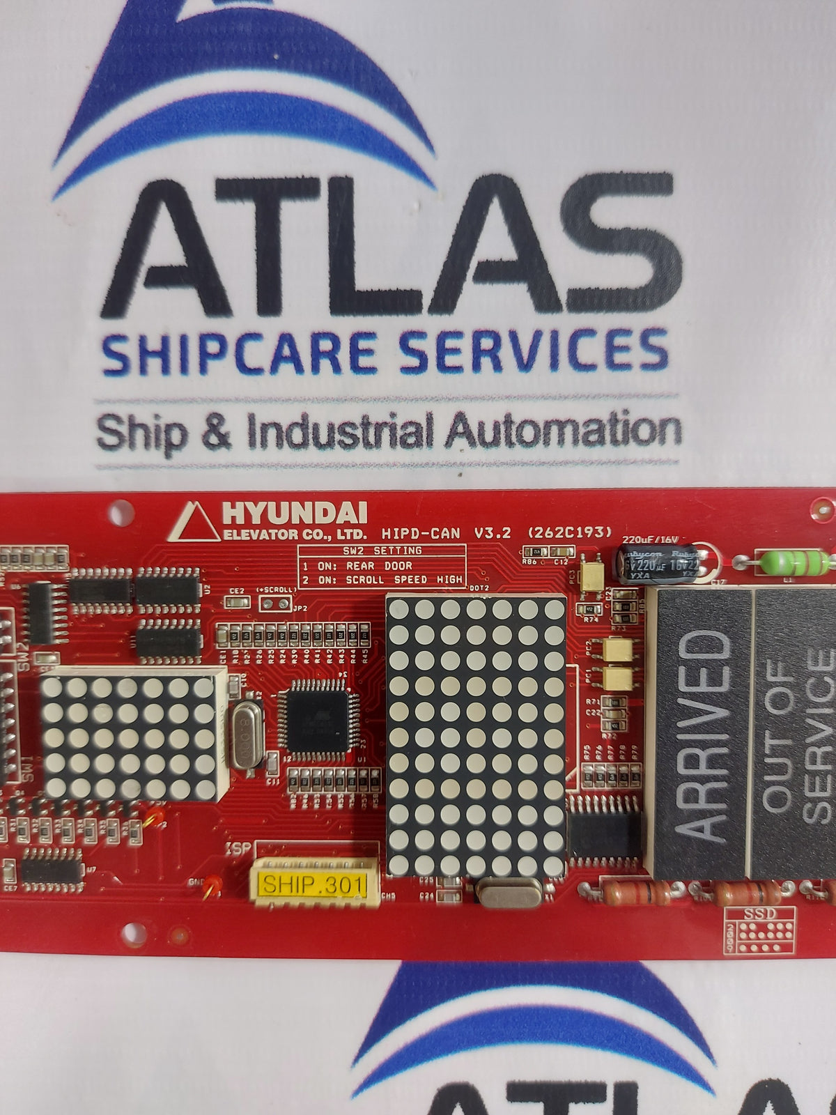 HYUNDAI ELEVATOR HIPD-CAN V3.2 DISPLAY BOARD 262C193