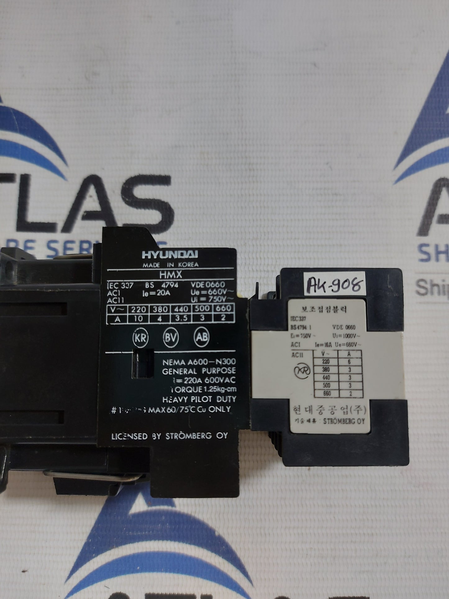 HYUNDAI HAC13 AUXILIARY CONTACT BLOCK 16A 660V~
