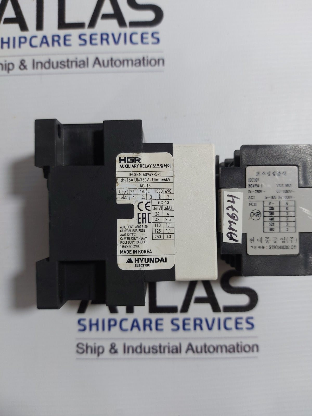 HYUNDAI HAC 13 AUXILIARY CONTACT BLOCK WITH HGR 16A 660V~
