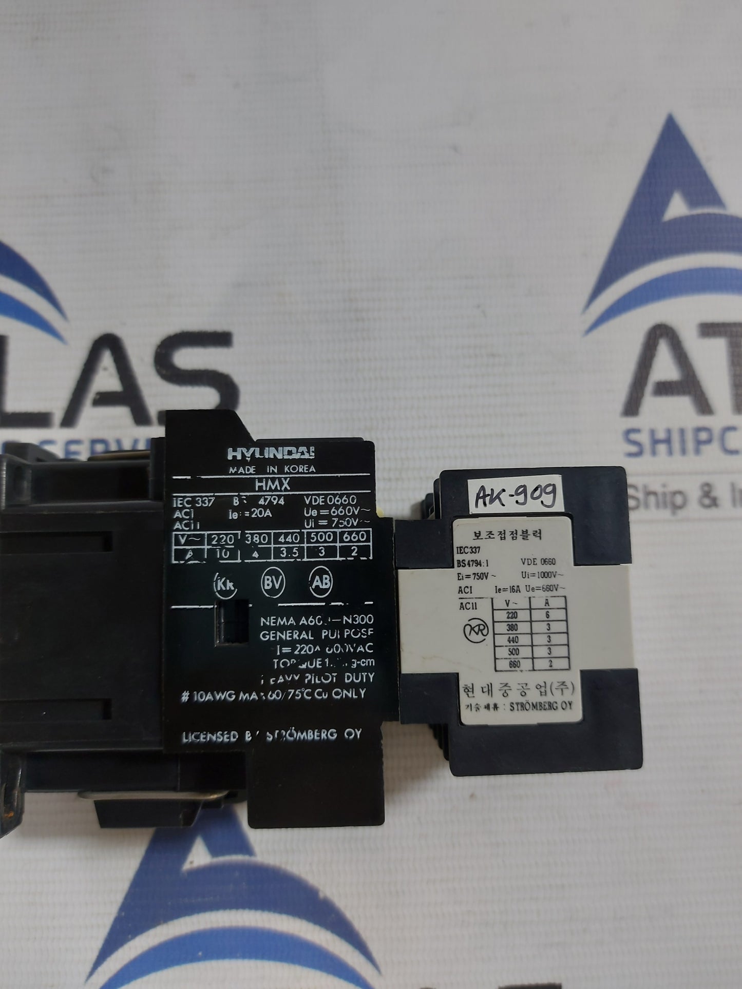 HYUNDAI HAC 40 AUXILIARY CONTACT BLOCK 16A 660V~