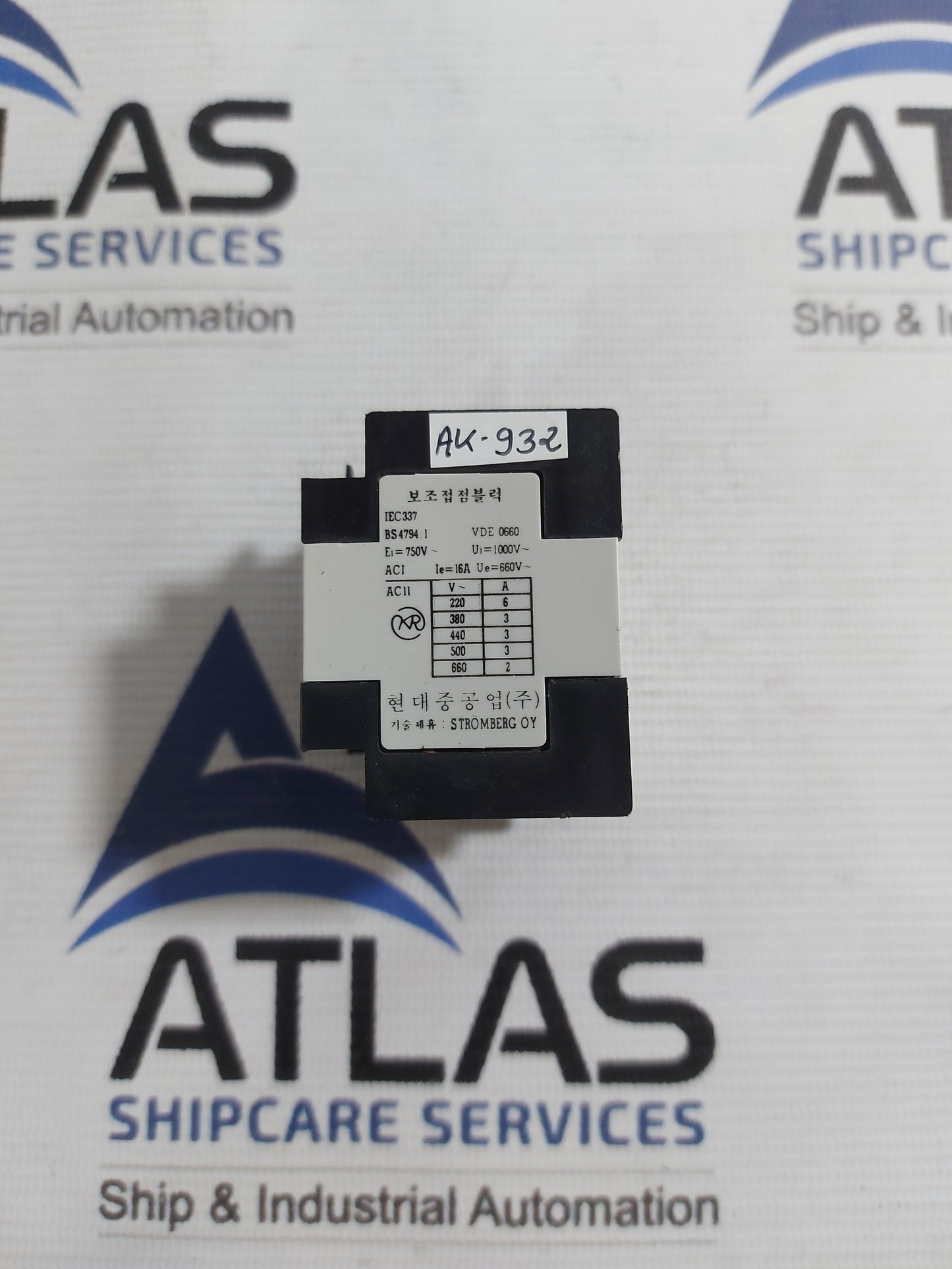 HYUNDAI HAC40 AUXILIARY CONTACT BLOCK 16A 660V~