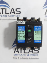 HYUNDAI HBE-33 MOLDED CASE CIRCUIT BREAKER 3 POLE 10A
