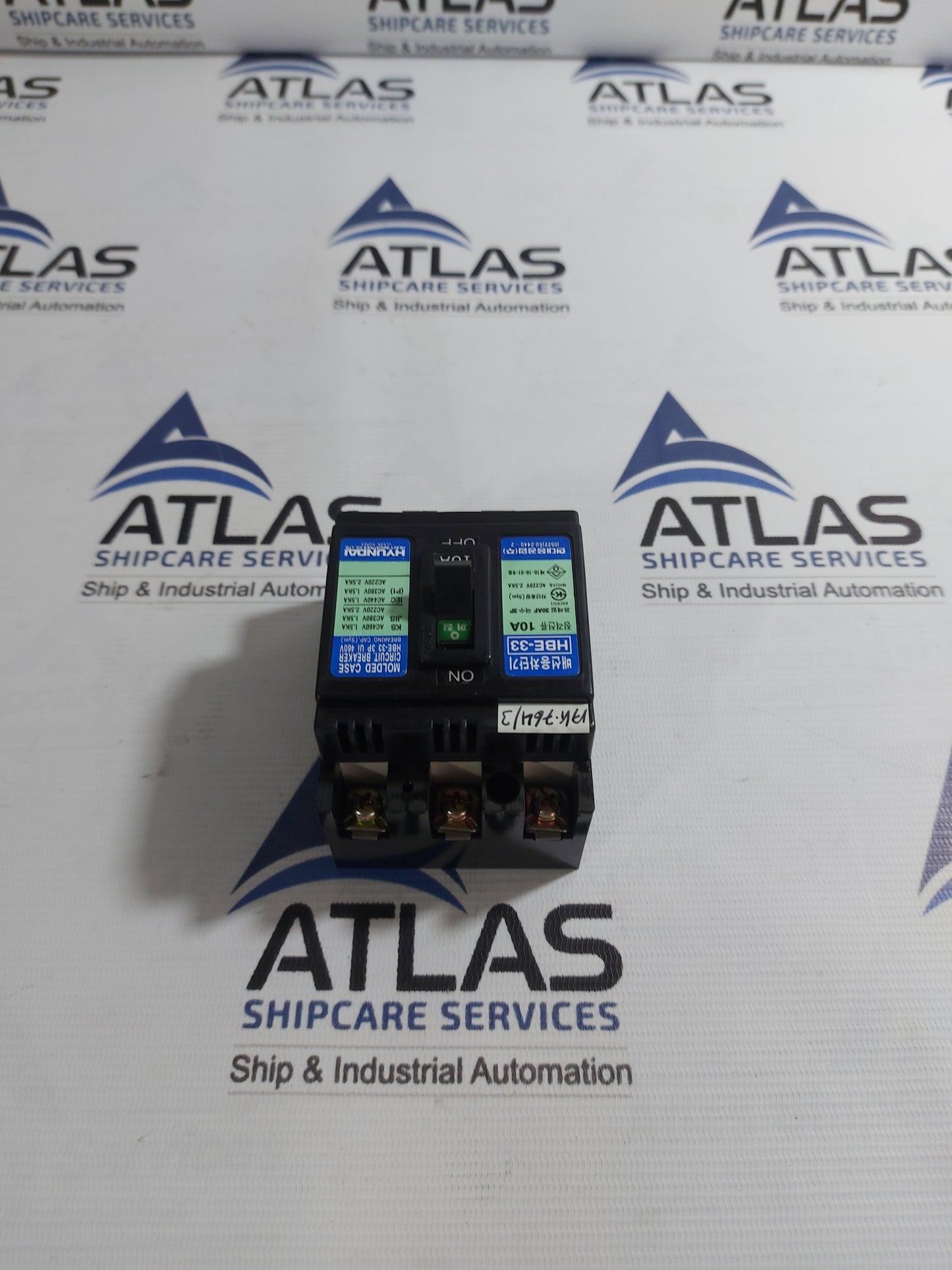 HYUNDAI HBE-33 MOLDED CASE CIRCUIT BREAKER 3 POLE 10A