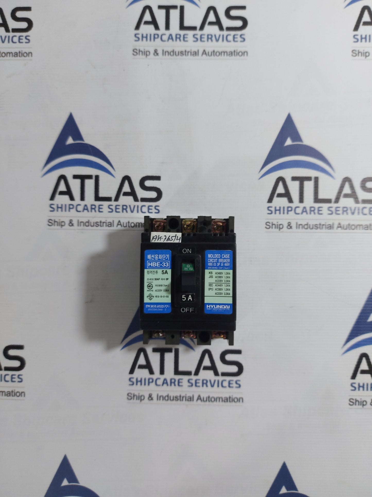 HYUNDAI HBE-33 MOLDED CASE CIRCUIT BREAKER 3 POLE 5A