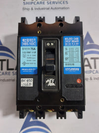HYUNDAI HBS-103C MOLDED CASE CIRCUIT BREAKER 3 POLE 75A