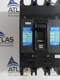 HYUNDAI HBS-403 MOLDED CASE CIRCUIT BREAKER 3 POLE 400A