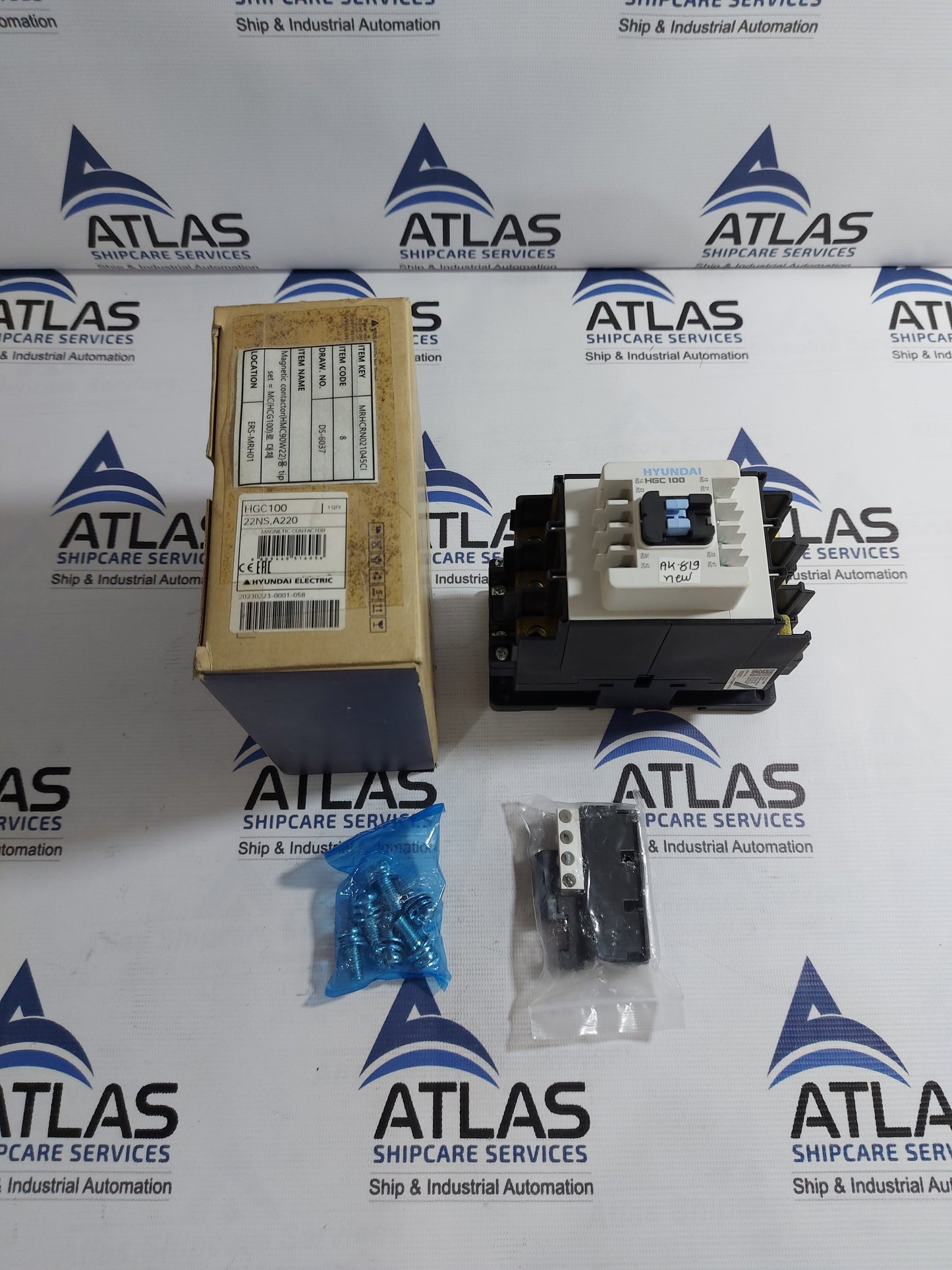 HYUNDAI HGC 100 MAGNETIC CONTACTOR 145A 220V 60Hz