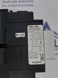HYUNDAI HGC 100 MAGNETIC CONTACTOR 145A 220V 60Hz