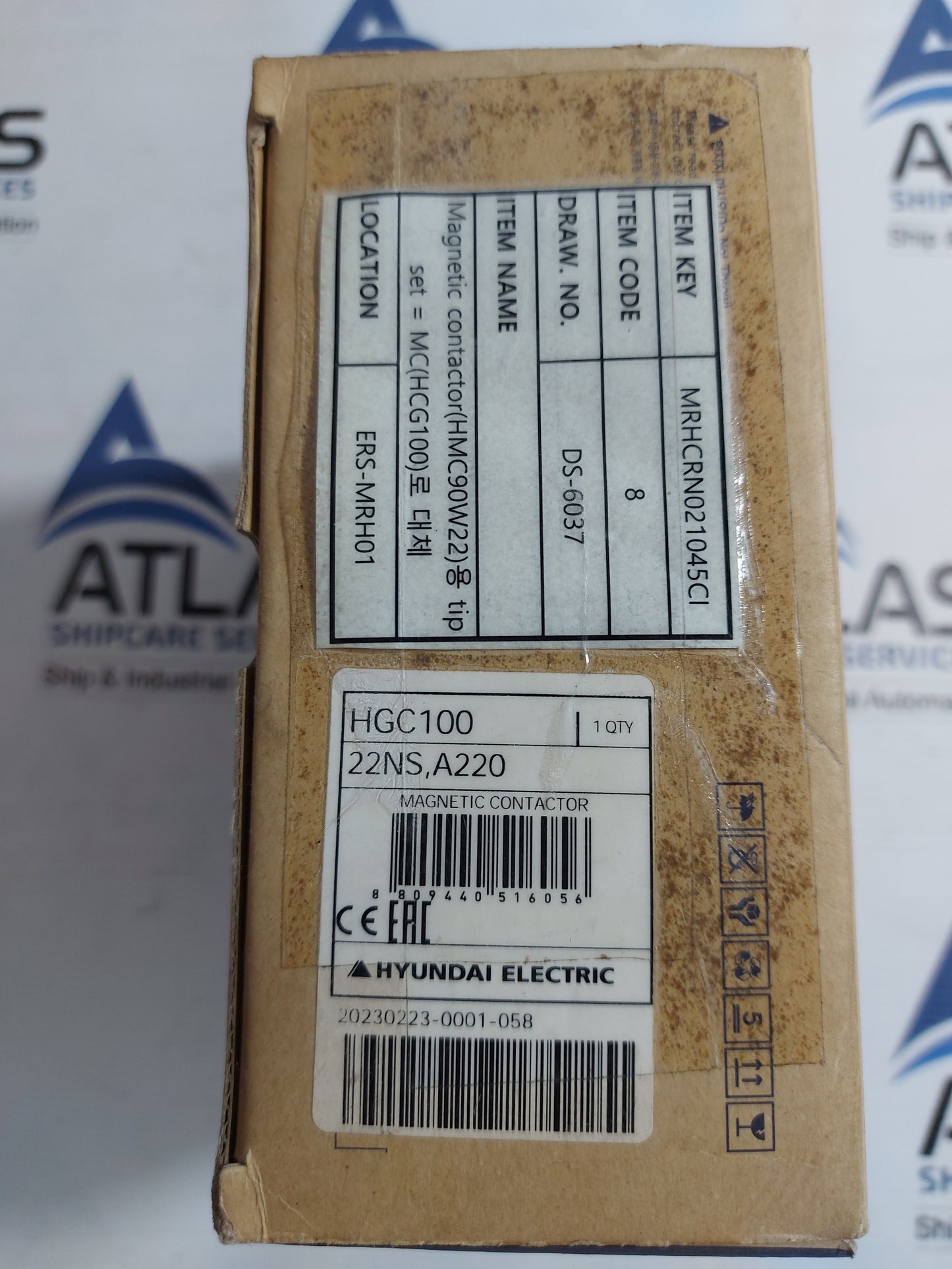 HYUNDAI HGC 100 MAGNETIC CONTACTOR 145A 220V 60Hz