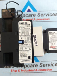 HYUNDAI HGC 12 MAGNETIC CONTACTOR WITH HGC TB 11 AUX.CONTACT BLOCK