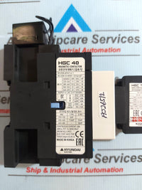 HYUNDAI HGC 40 MAGNETIC CONTACTOR WITH HGC TB 11 AUX.CONTACT BLOCK