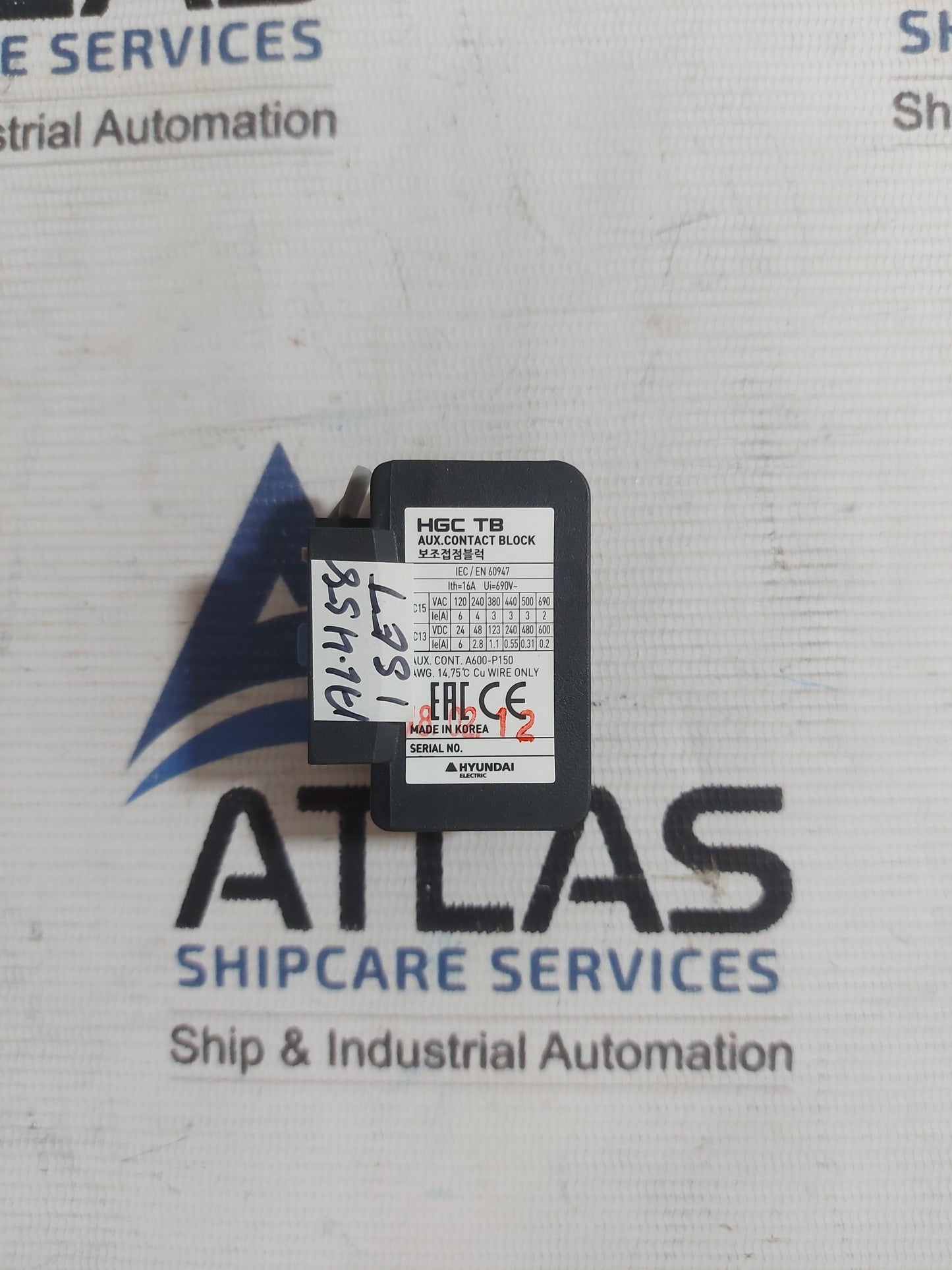 HYUNDAI HGC TB 11 AUXILIARY CONTACT BLOCK