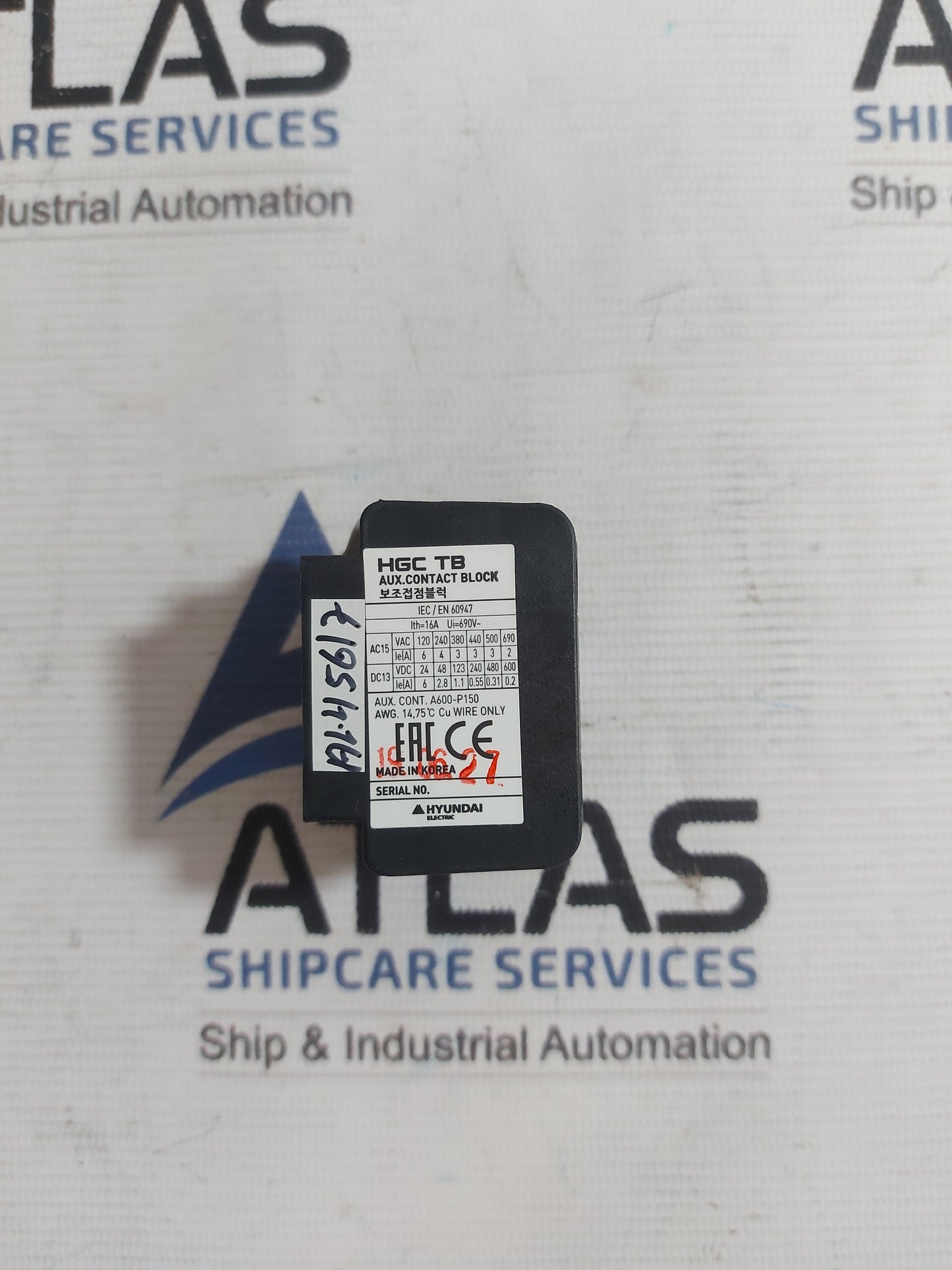 HYUNDAI HGC TB 40 AUXILIARY CONTACT BLOCK