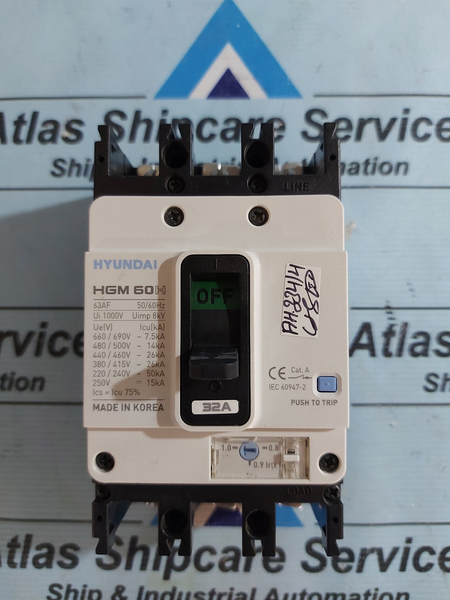 HYUNDAI HGM 60H MOLDED CASE CIRCUIT BREAKER 63AF 50/60Hz