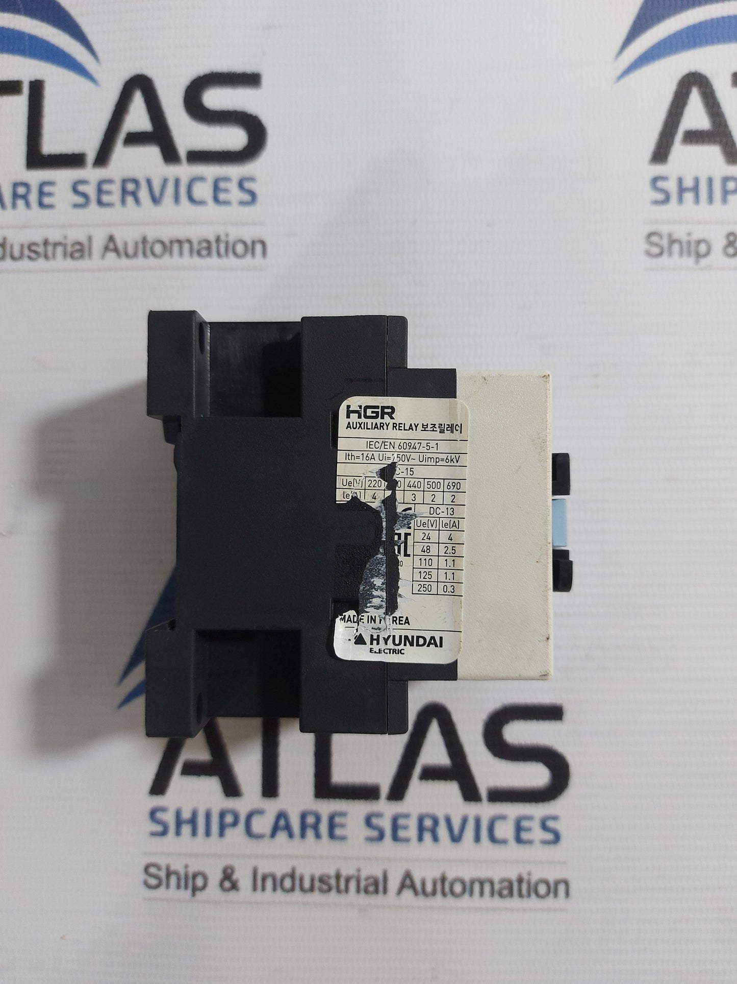 HYUNDAI HGR 31 AUXILIARY RELAY 16A 220V