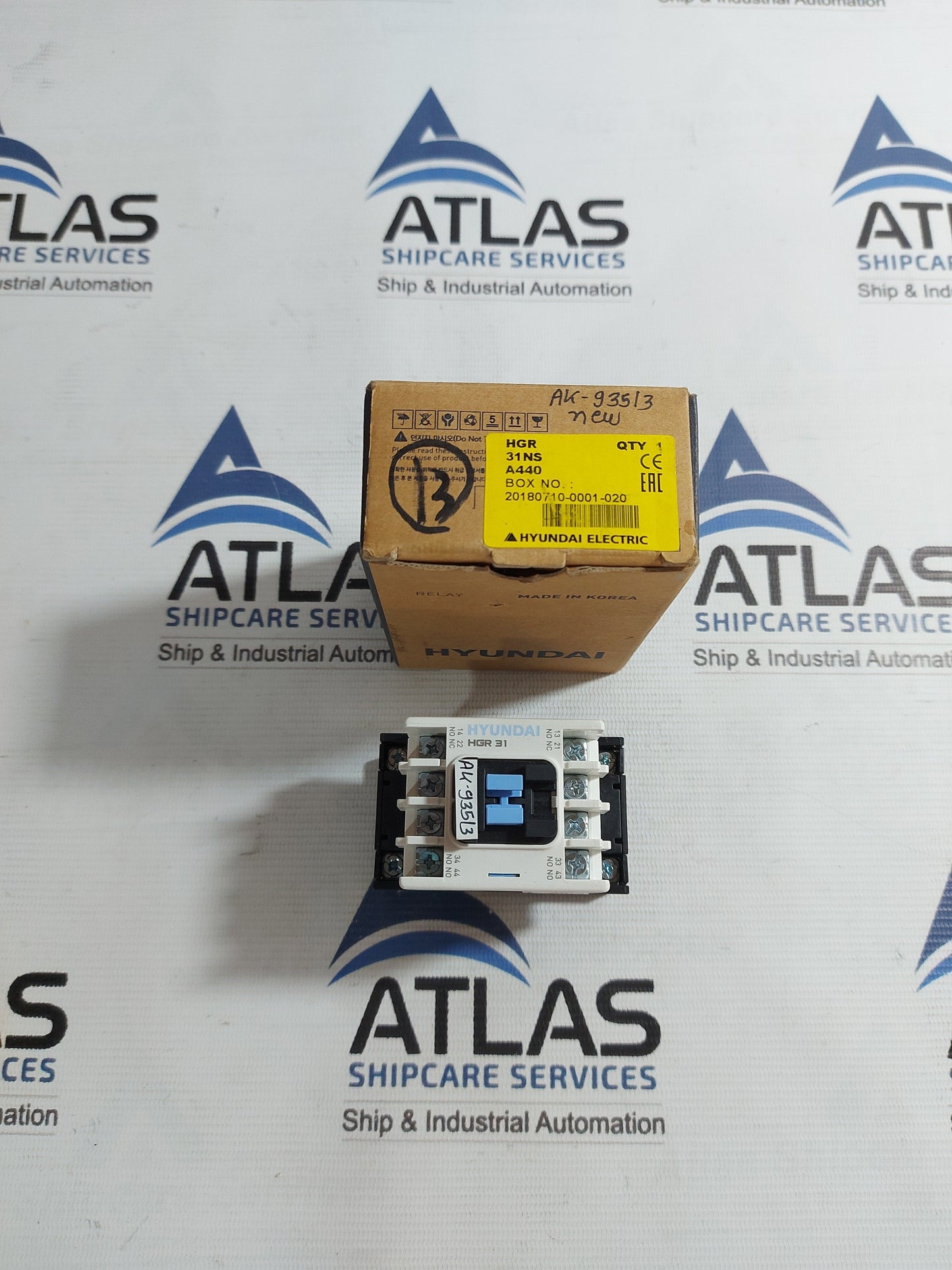 HYUNDAI HGR 31 AUXILIARY RELAY 400-440V 16A