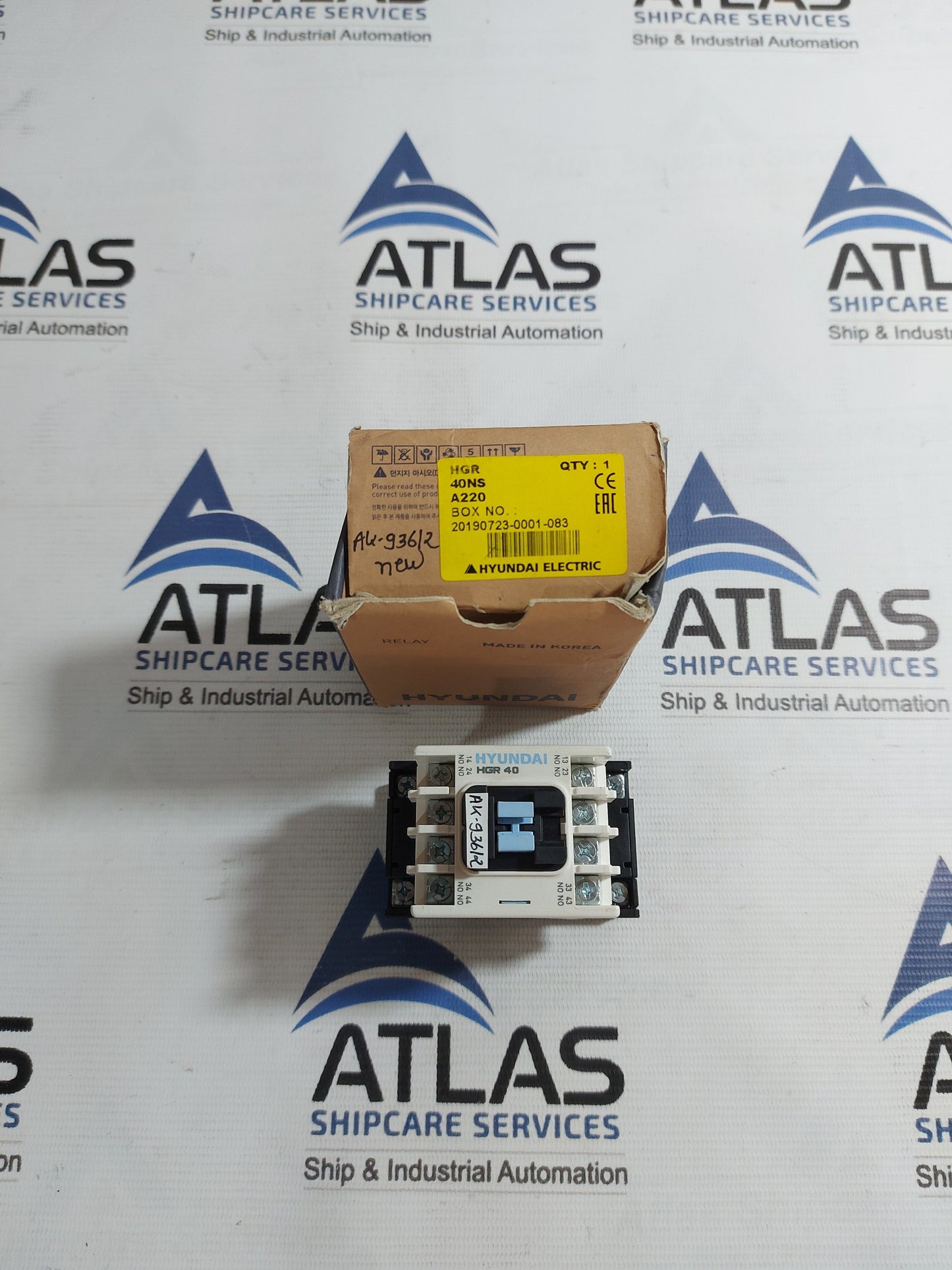 HYUNDAI HGR 40 AUXILIARY RELAY 200-220V 16A