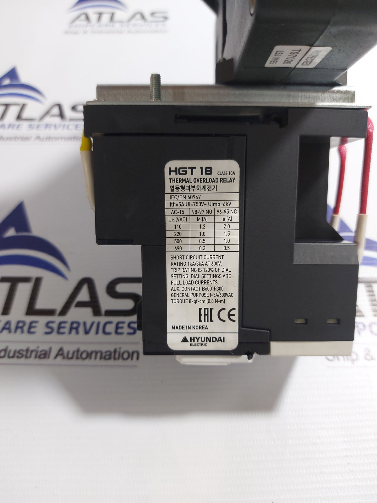 HYUNDAI HGT 18H/HGT 265H 225 THERMAL OVERLOAD RELAY 5A 750V