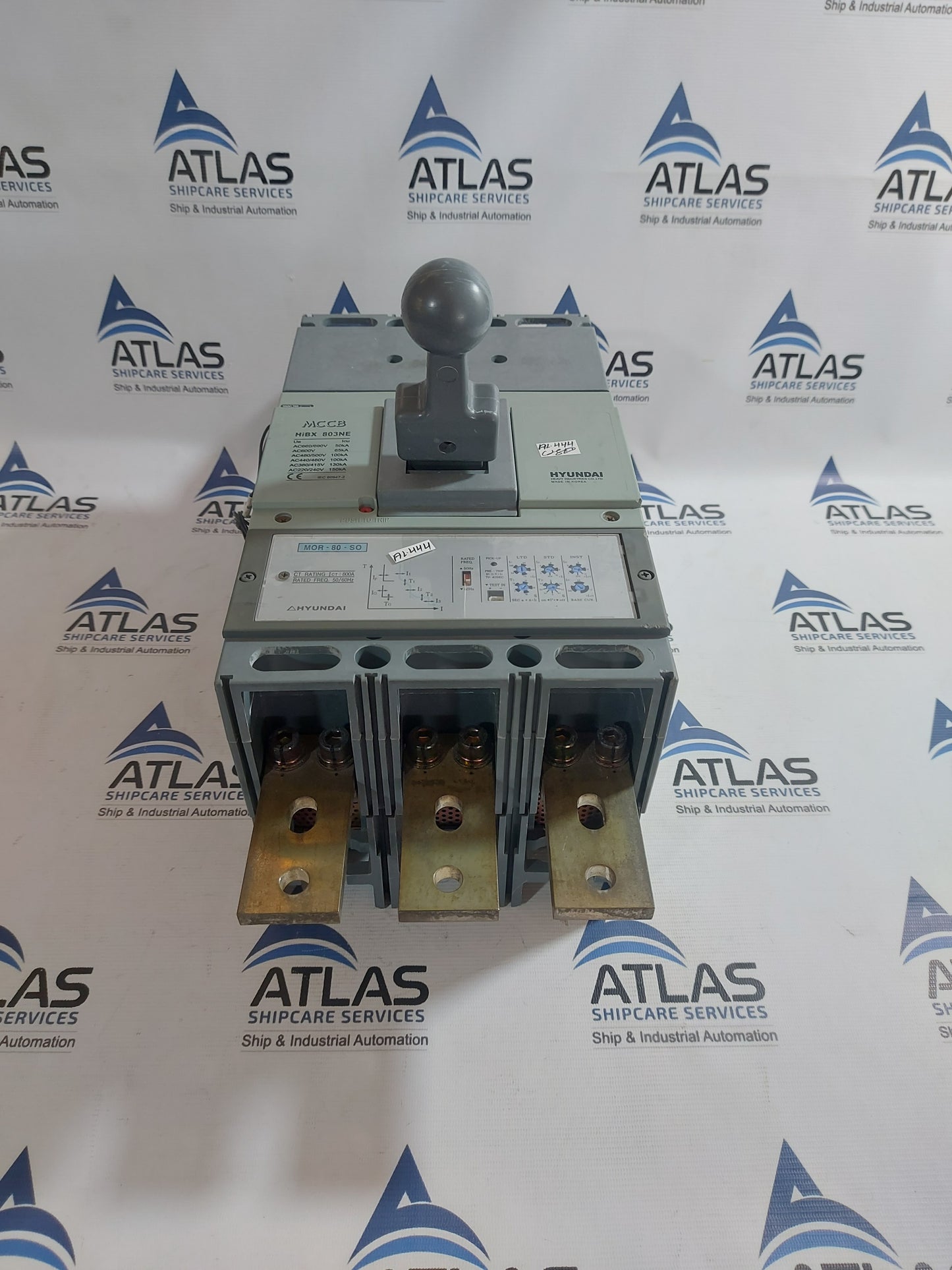 HYUNDAI HIBX 803NE MOLDED CASE CIRCUIT BREAKER 3 POLE 800A