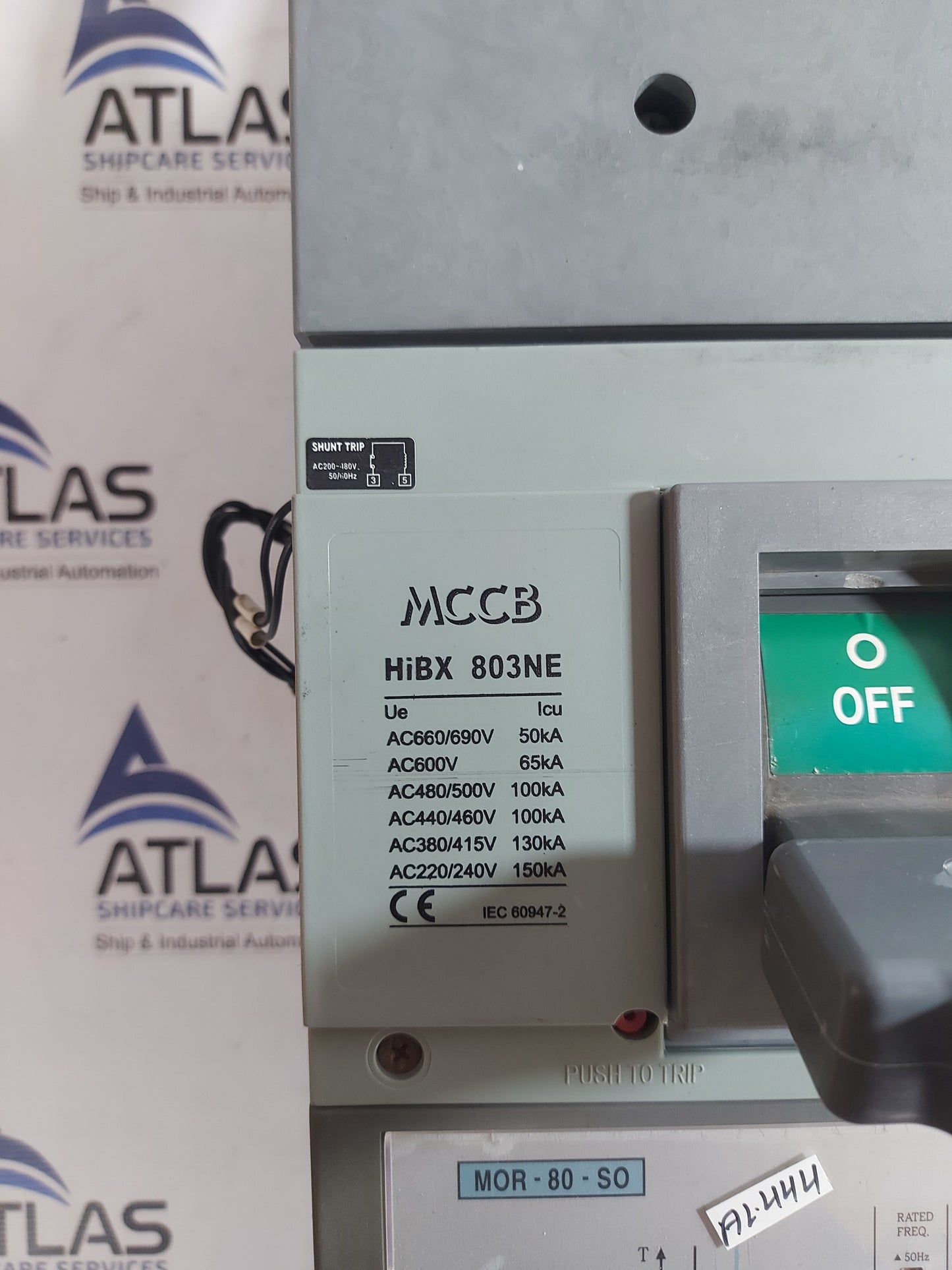HYUNDAI HIBX 803NE MOLDED CASE CIRCUIT BREAKER 3 POLE 800A