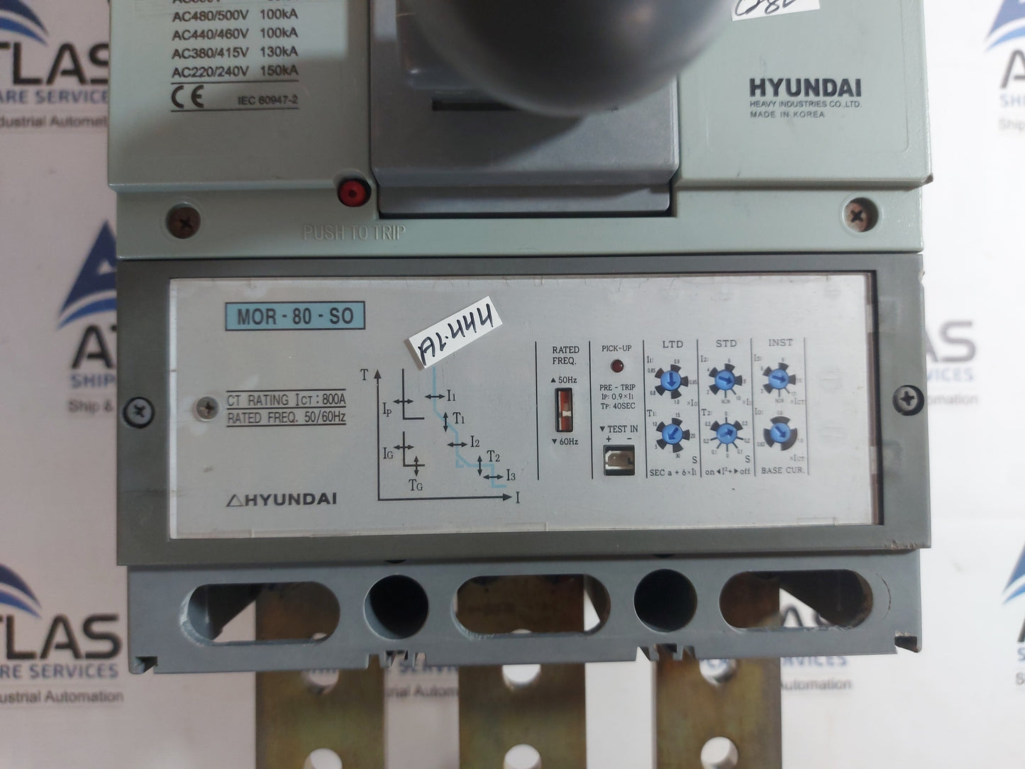 HYUNDAI HIBX 803NE MOLDED CASE CIRCUIT BREAKER 3 POLE 800A