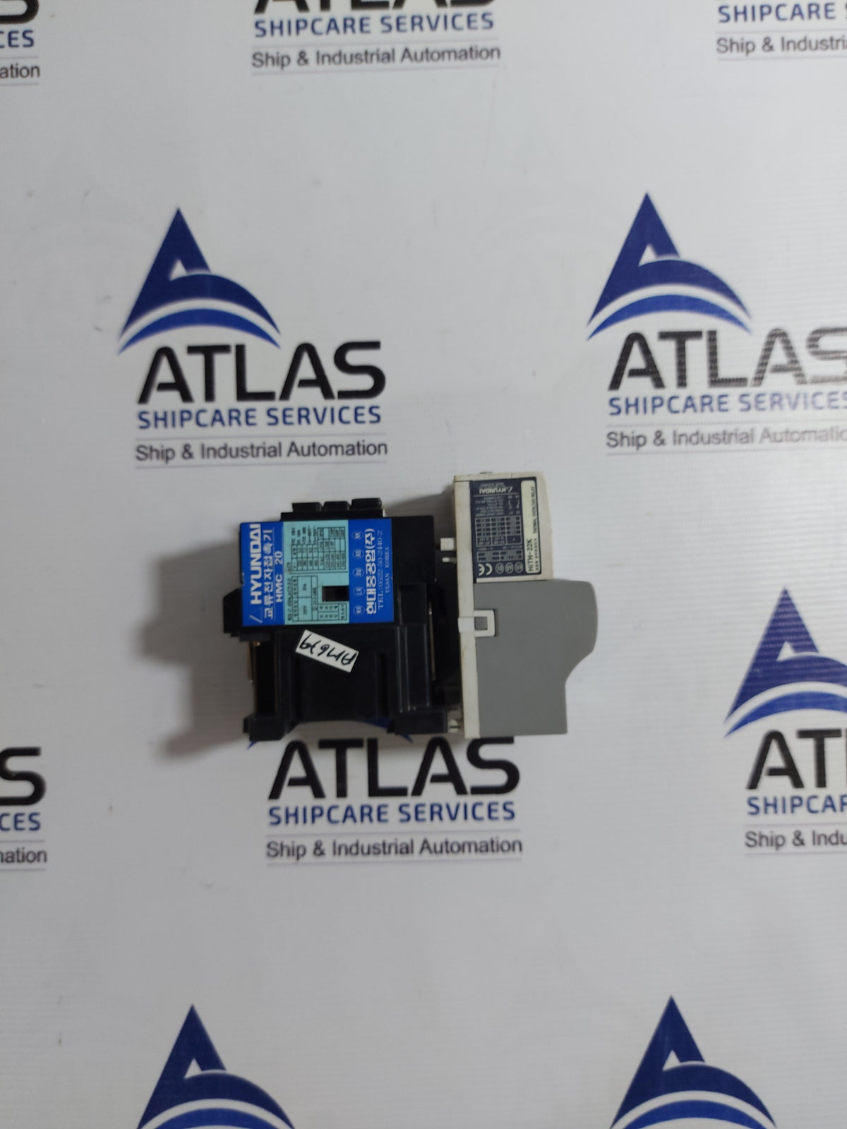 HYUNDAI HMC 20 W 10 MAGNETIC CONTACTOR WITH HiTH-22K THERMAL OVERLOAD RELAY
