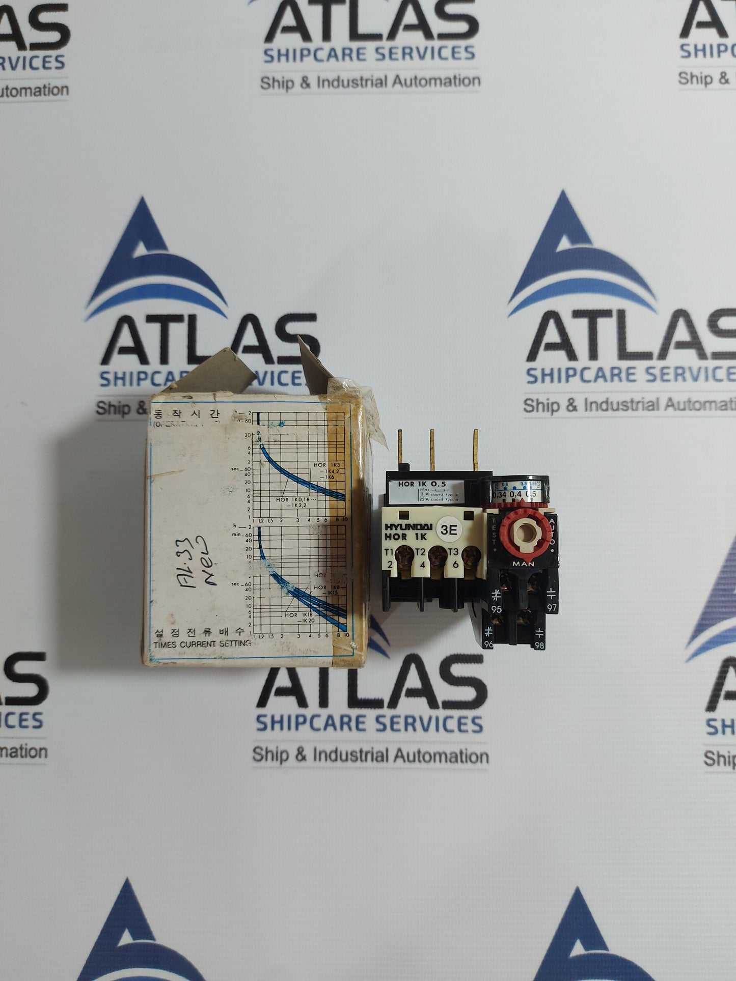HYUNDAI HOR 1K 0.5 THERMAL OVERLOAD RELAY 380V~ 0.5A