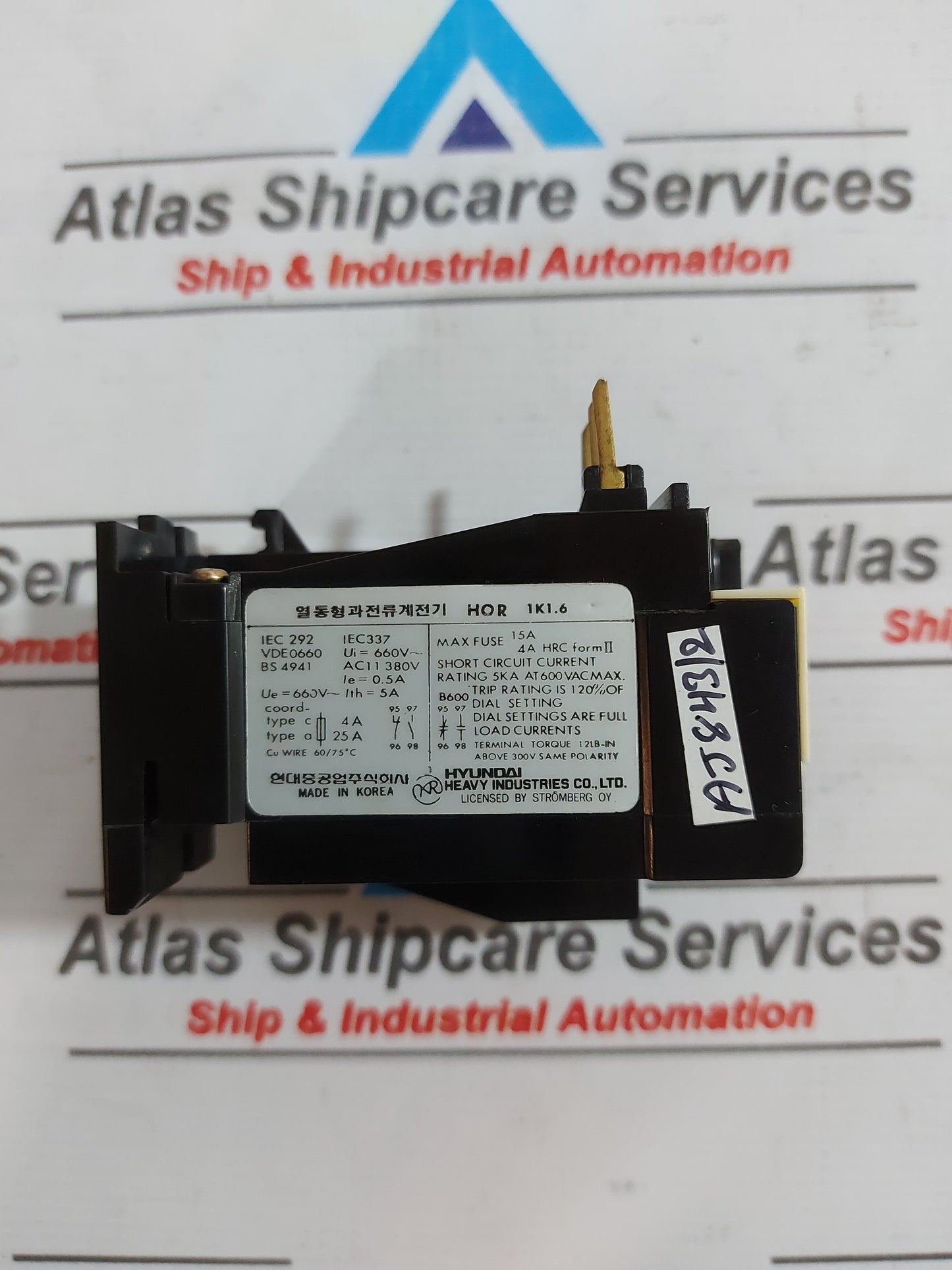 HYUNDAI HOR 1K 1.6 THERMAL OVERLOAD RELAY 5A 660V~