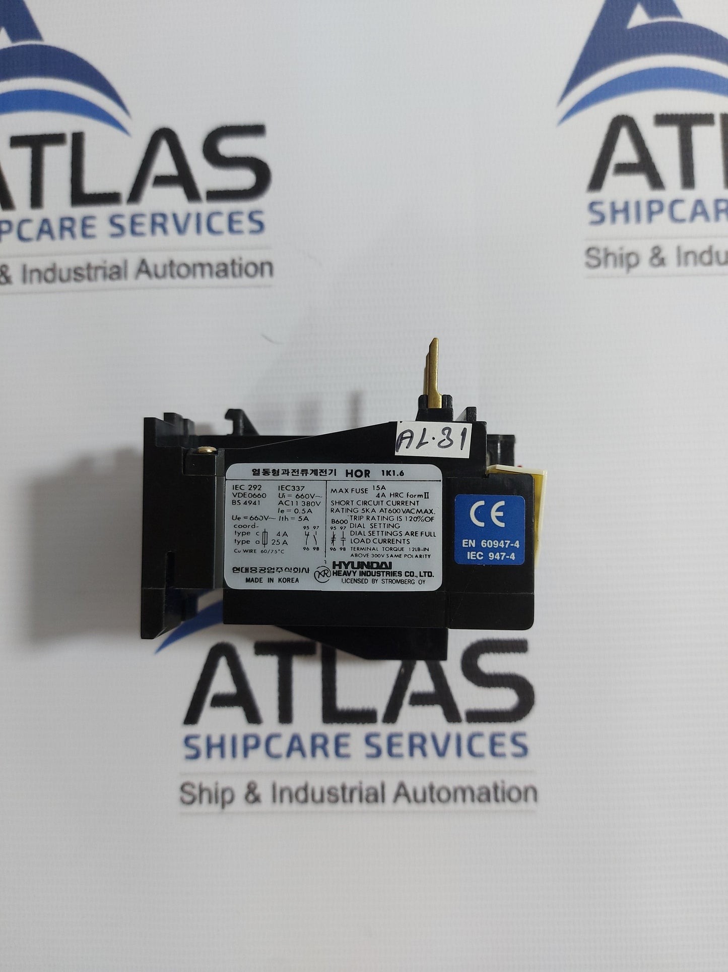 HYUNDAI HOR 1K 1.6 THERMAL OVERLOAD RELAY