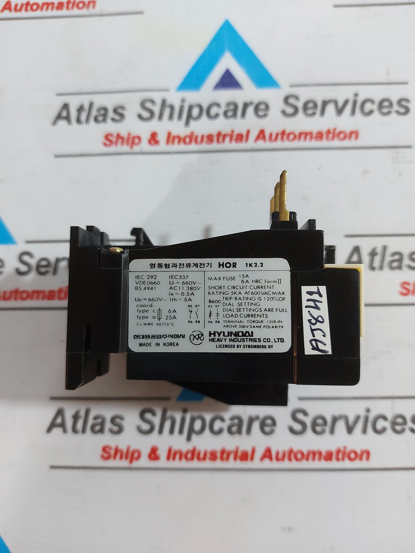HYUNDAI HOR 1K 2.2 THERMAL OVERLOAD RELAY 5A 660V~