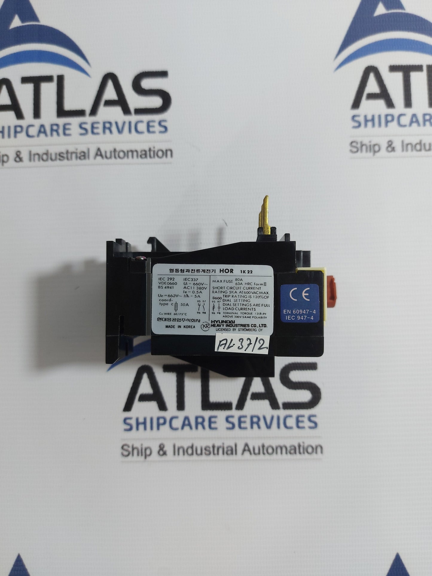 HYUNDAI HOR 1K 22 THERMAL OVERLOAD RELAY 660V~ 5A