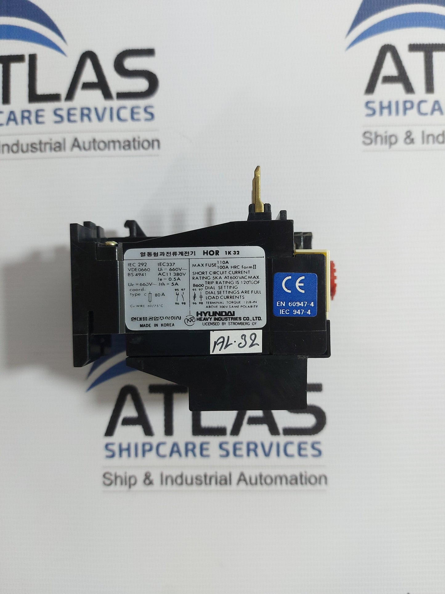 HYUNDAI HOR 1K 32 THERMAL OVERLOAD RELAY 660V ~ 5A