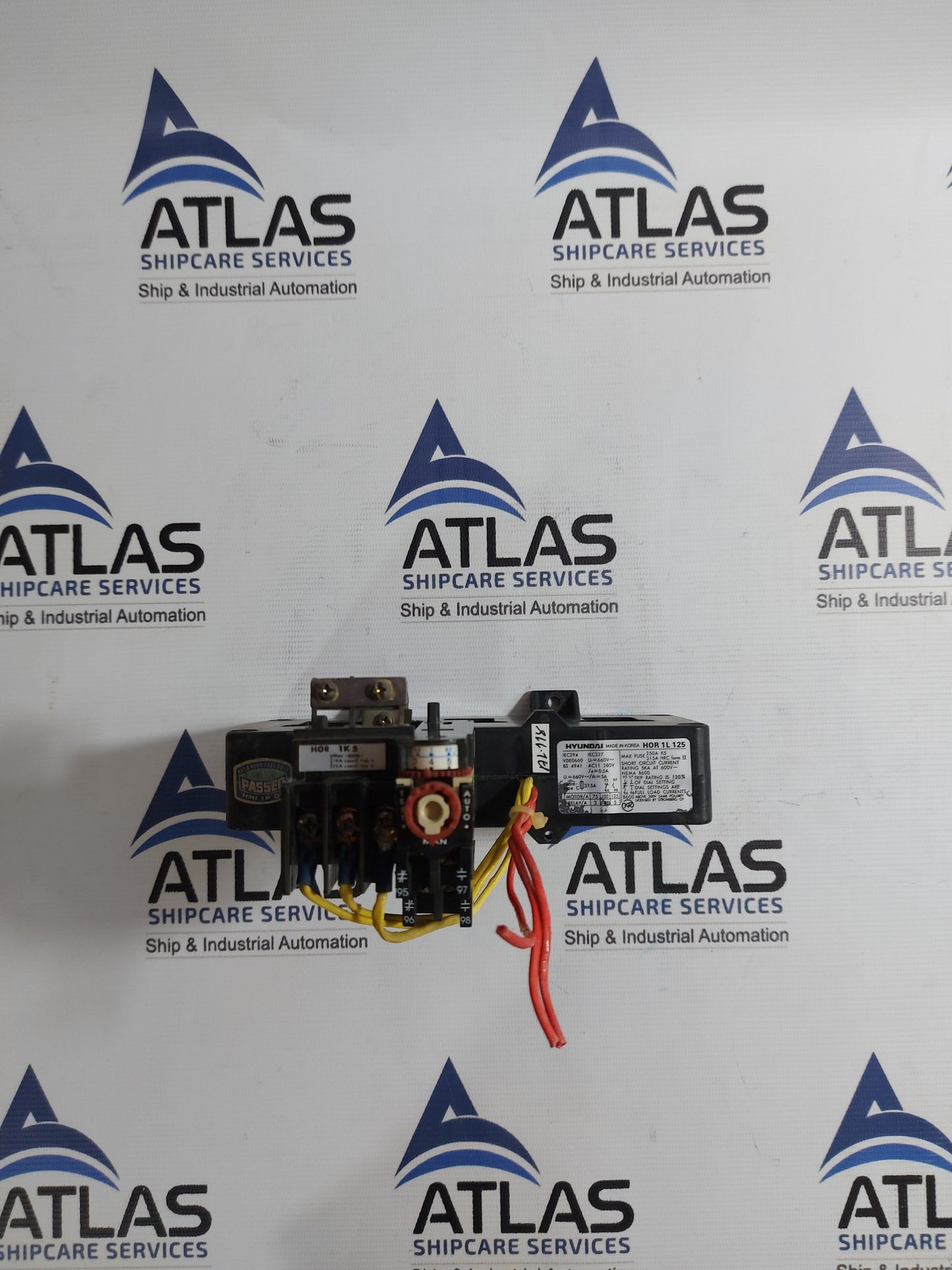 HYUNDAI HOR 1L 125 THERMAL OVERLOAD RELAY WITH HOR 1K 5 OVERCURRENT RELAY