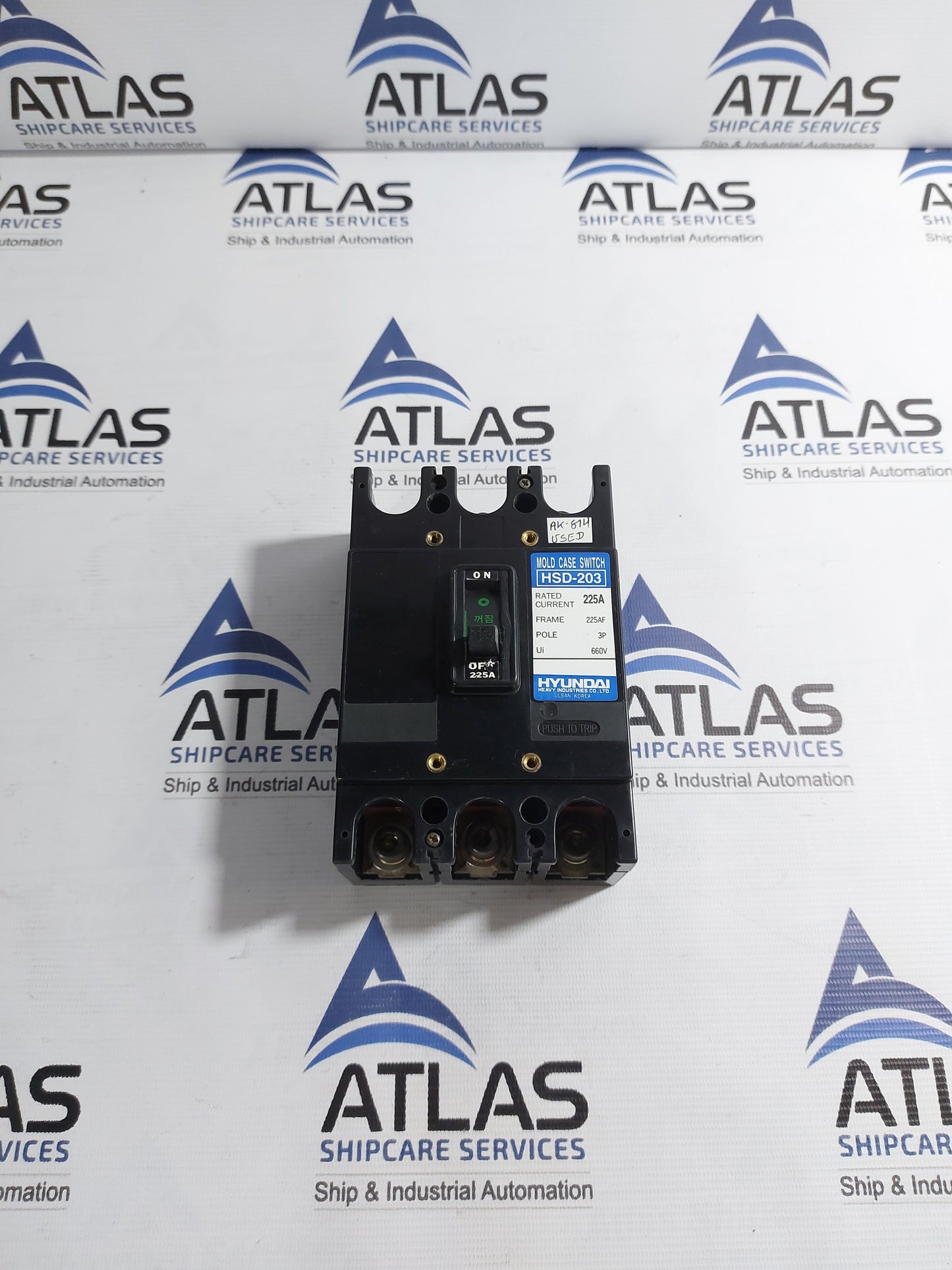 HYUNDAI HSD-203 MOLDED CASE CIRCUIT BREAKER 3 POLE 225A