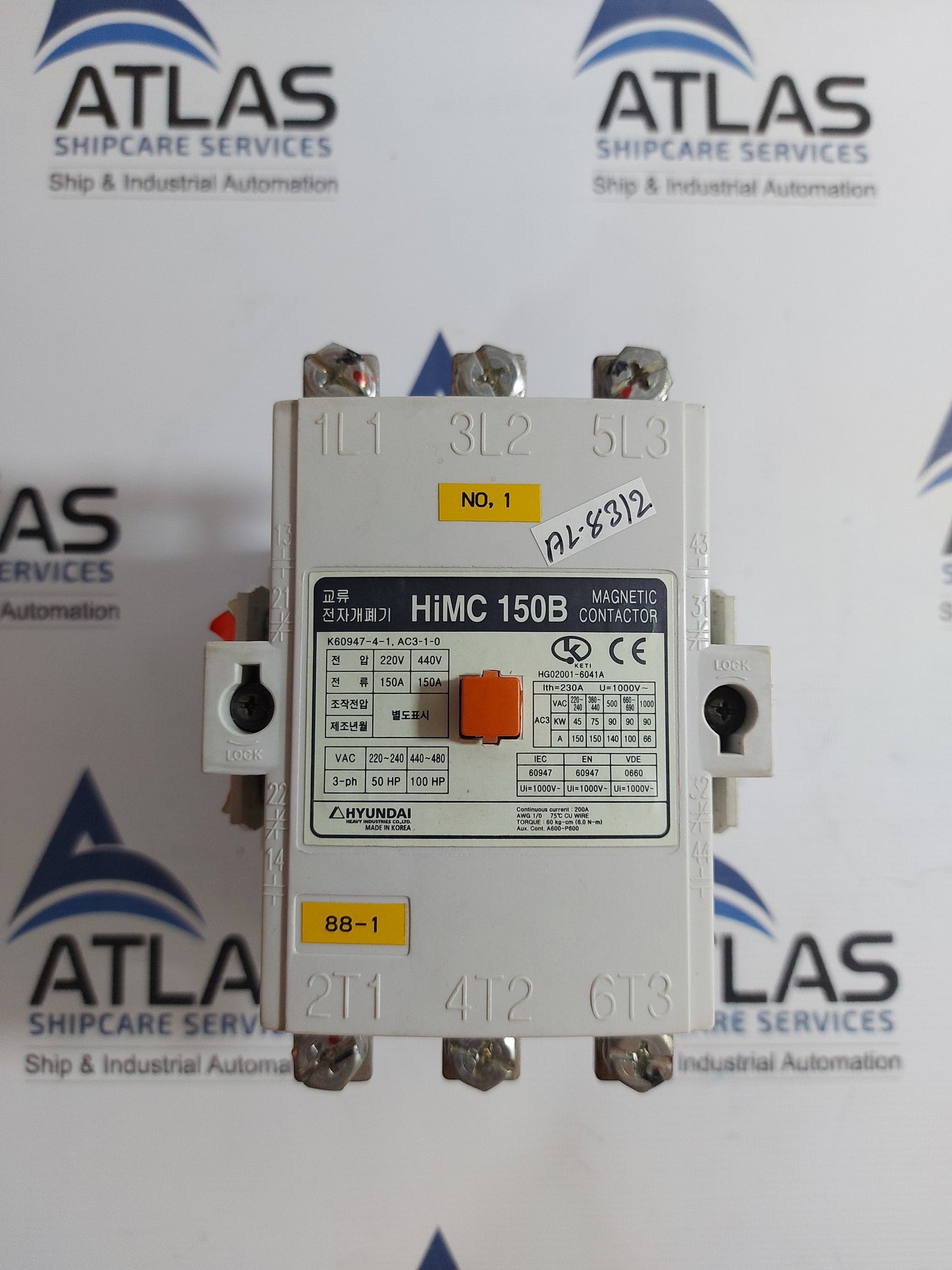 HYUNDAI HiMC 150B MAGNETIC CONTACTOR 230A 1000V