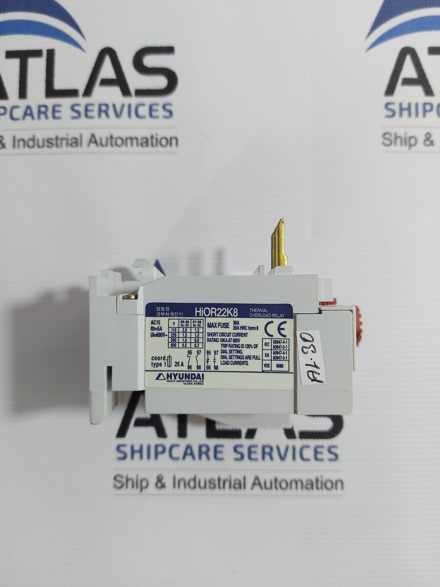 HYUNDAI HiOR 22K8 THERMAL OVERLOAD RELAY