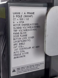 HYUNDAI UAN16A3B M1C1S168J AUTOMATIC CIRCUIT BREAKER 3 POLE 1600A