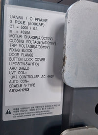 HYUNDAI UAN50C3C M1C1S168S AIR CIRCUIT BREAKER 3 POLE 5000A