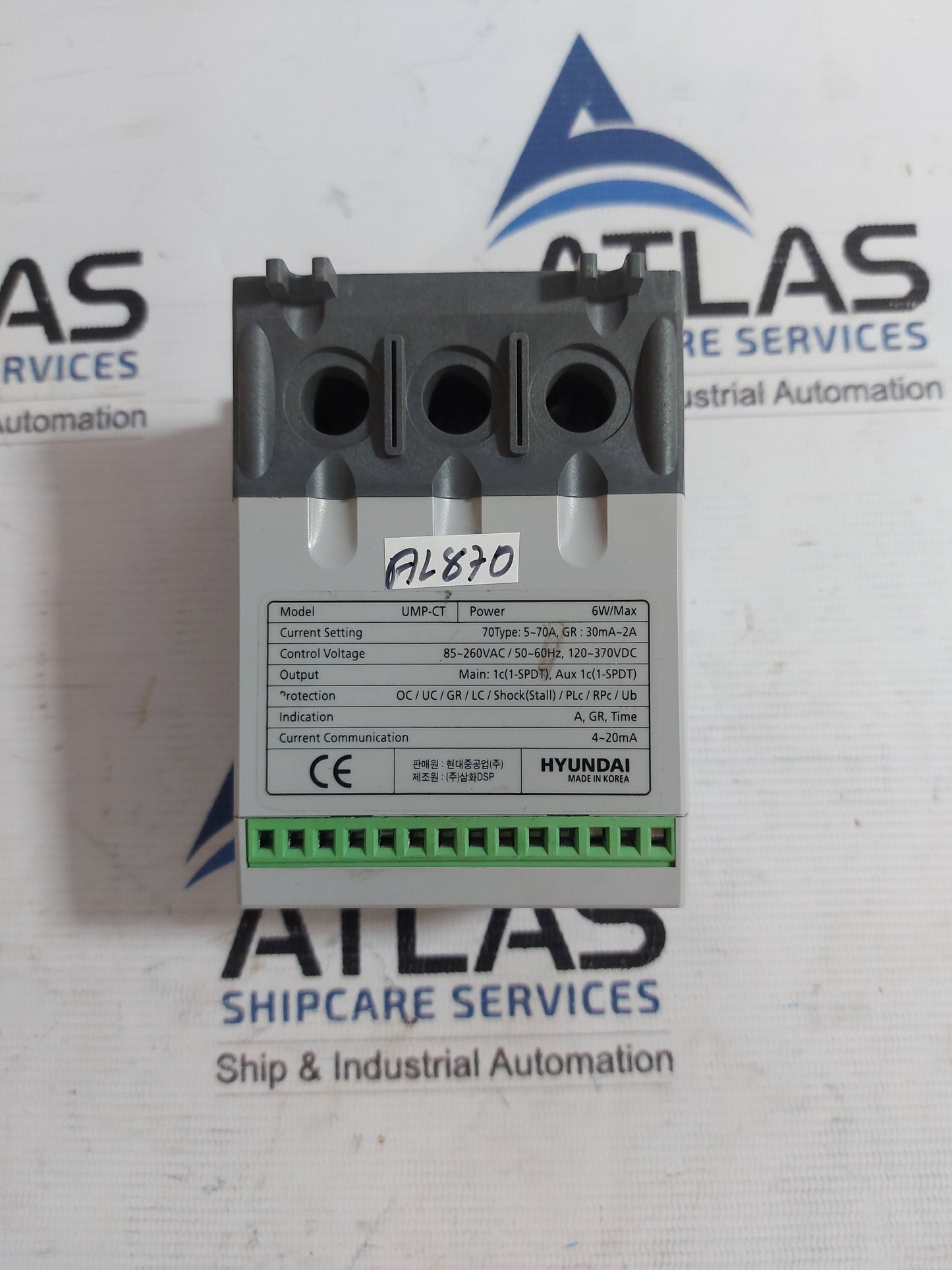 HYUNDAI UMP-CT Z70T F370 DIGITAL MOTOR PROTECTION RELAY