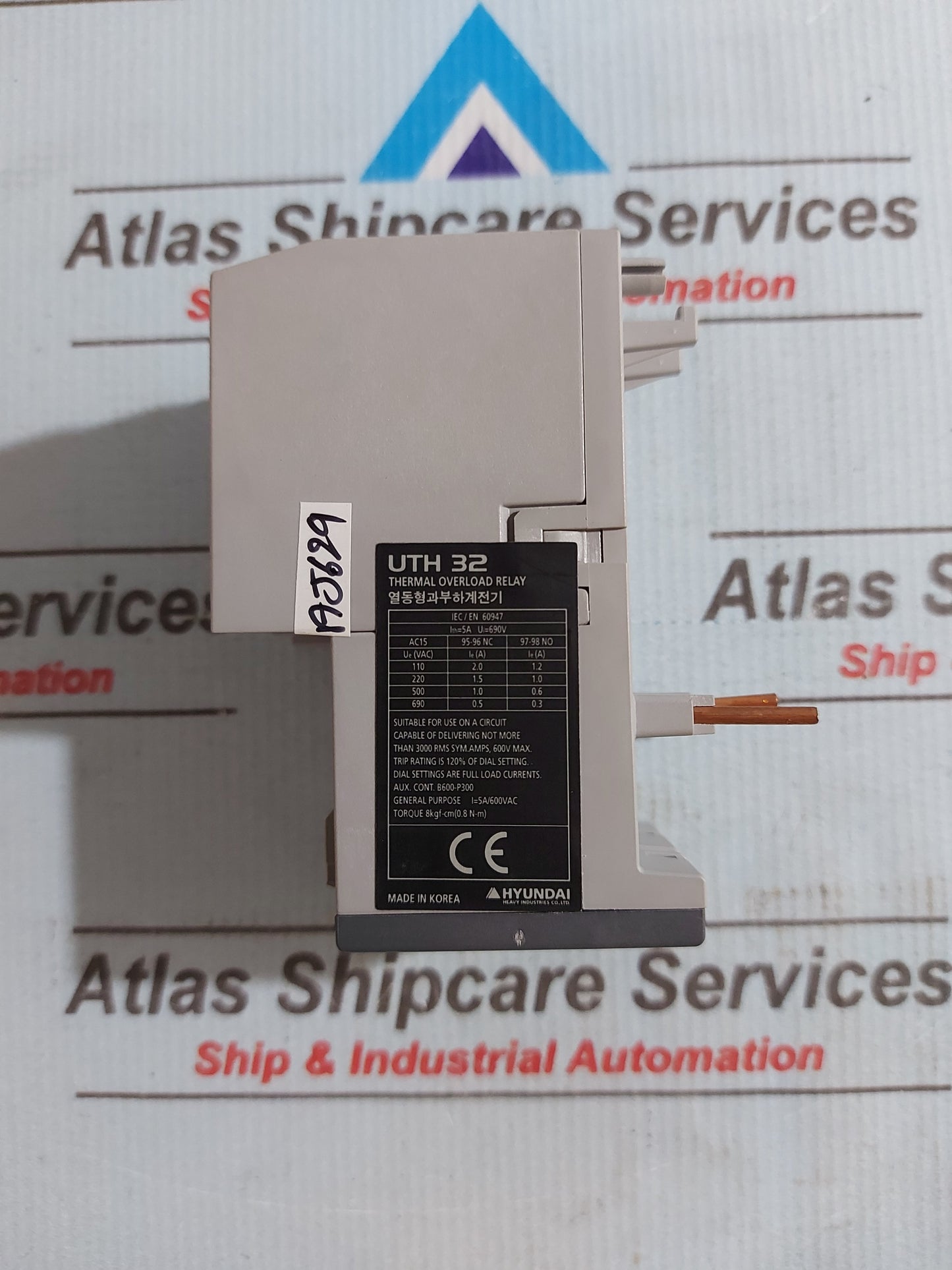 HYUNDAI UTH 32HB THERMAL OVERLOAD RELAY AUX.CONT B600-P300