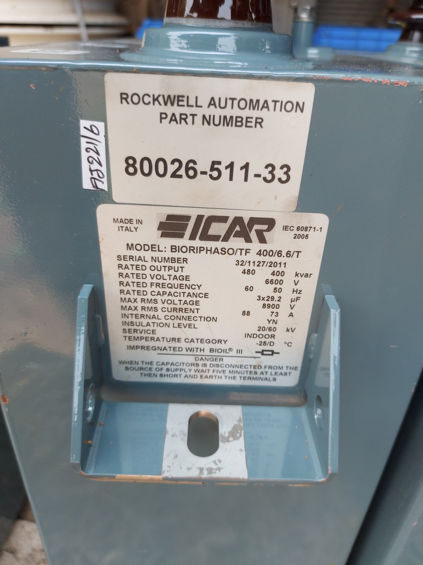 ICAR BIORIPHASO/TF 400/6.6/T CAPACITOR BANK MODULE